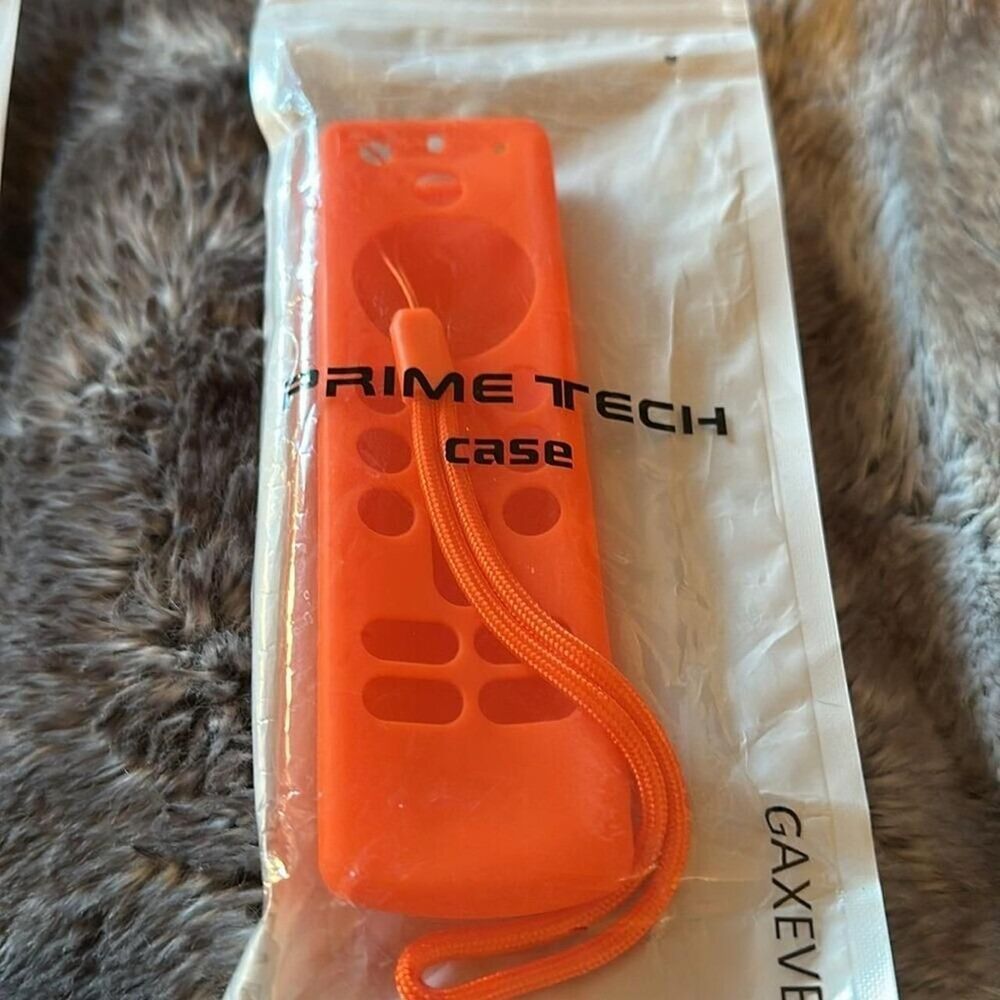 Fire stick remote cover with strap NEW Orange Accessory